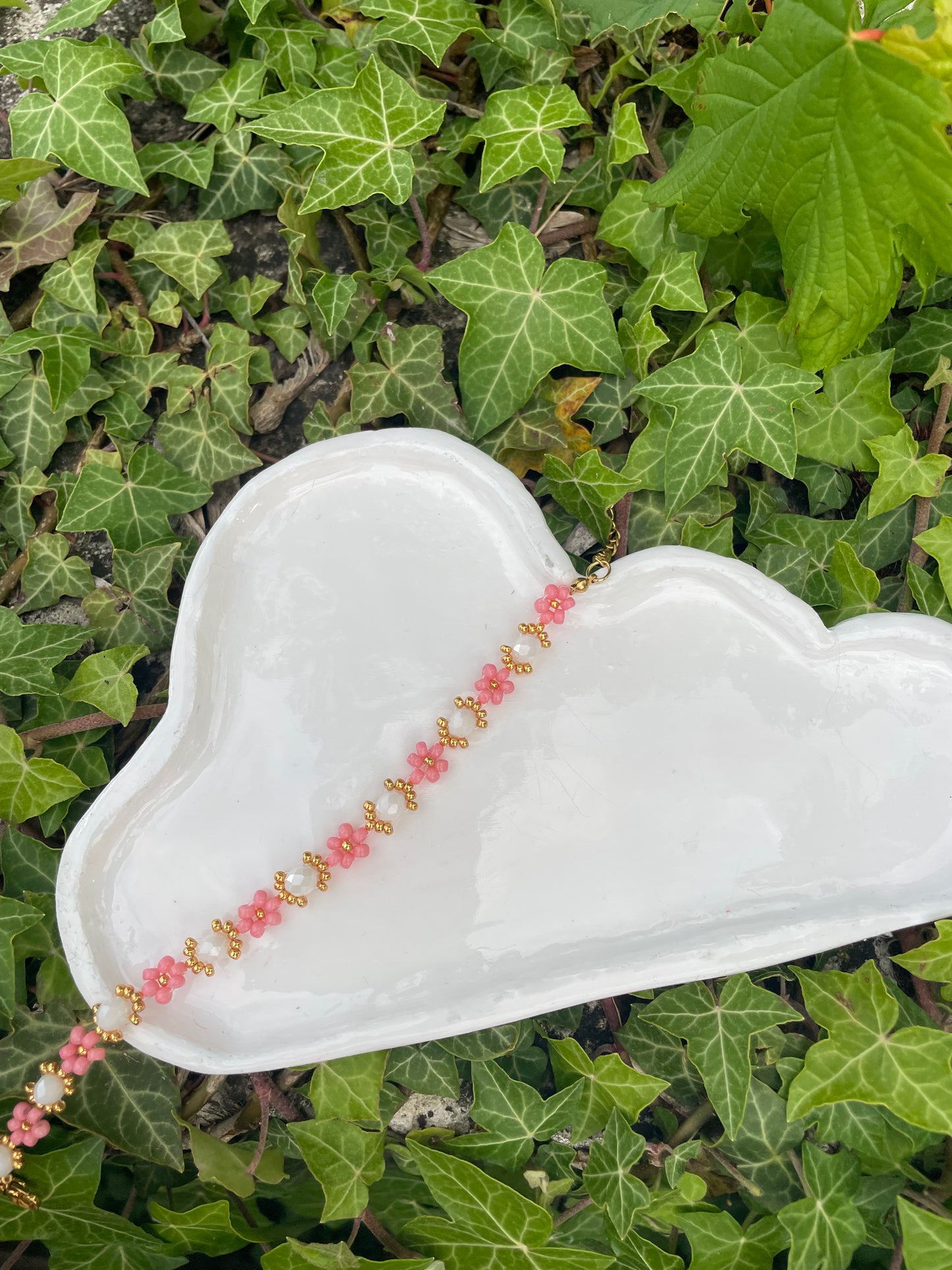 Bracelet En Rose et Blanc