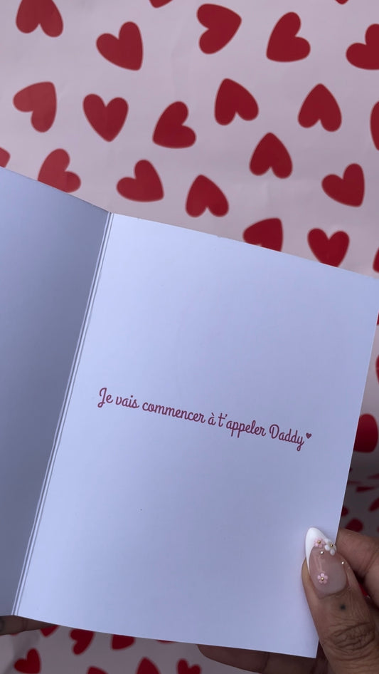 Carte T'es un sucre ... je vais commencer à t'appeler Daddy