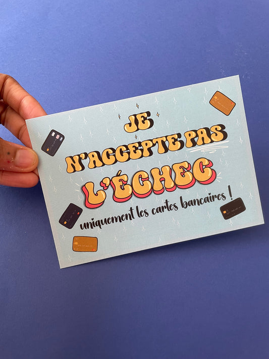 Carte Je n'accepte pas l'échec