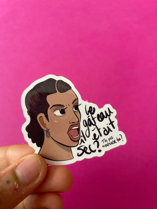 Sticker "Le gâteau il était sec ?"