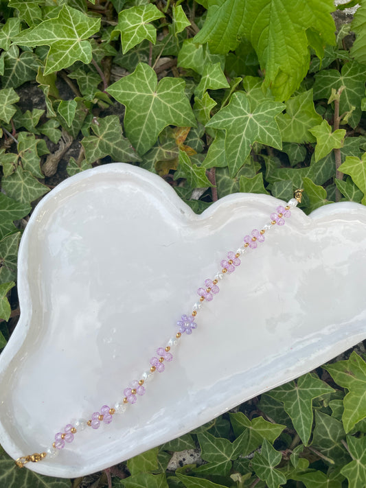 Bracelet Lavender butterflies