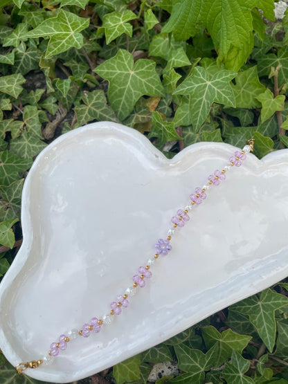 Bracelet Lavender butterflies